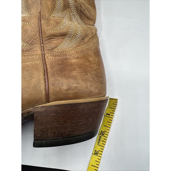 Nocona Ladies Western Boot Tan Westlin Calf Foot And Narrow Snip Toe Size 7 - Picture 13 of 13